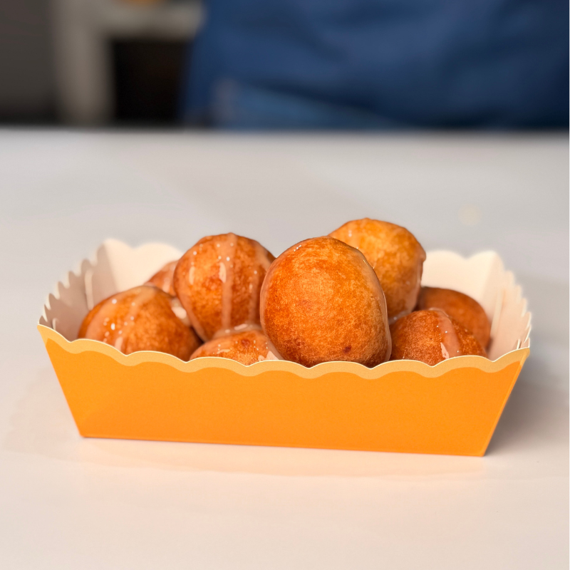 Puff-puff with classic glazed topping
